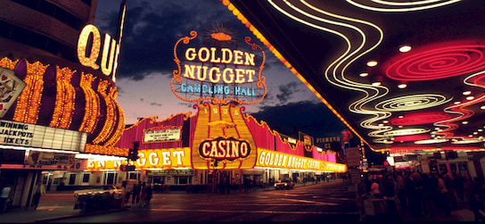 exterior view of the Golden Nugget Casino on Freemont Street