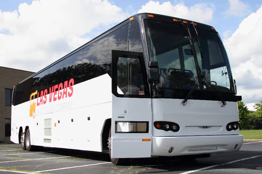 A Las Vegas Charter Bus Company bus